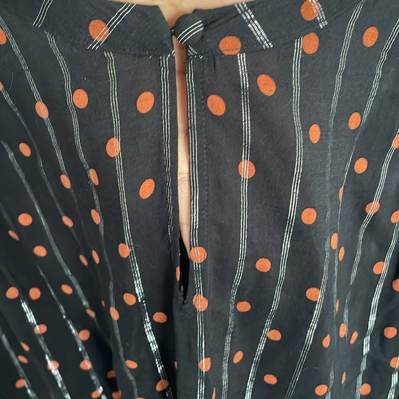 🎃Lane Bryant Black and Red Polka Dot Blouse women size 20 - Picture 8 of 9